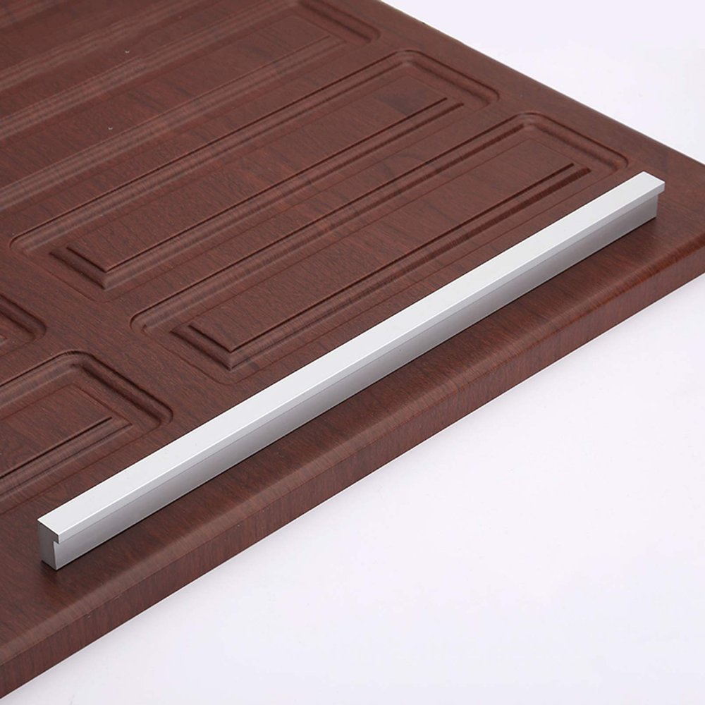 Cupboard Handles,Aluminum Alloy Kitchen Cabinet Door Handle,Cupboard Handles Pull Handles for Drawers Kitchen Cabinet Door Handles Streamlined Straight Bar Handle Modern Minimalist Lengthened Aluminum