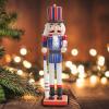 15 Inch Wooden Christmas Soldier Ornaments Athlete Figurine Toy For Christmas Decorations Shelves Tables view 2