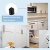 Cupboard Handles,Aluminum Alloy Kitchen Cabinet Door Handle,Black/golden/Silver Square Cabinet Handle Furniture Hardware Stainless Steel Kitchen Door Knobs Cupboard Wardrobe Drawer Pulls,(Black,Hole p view 4
