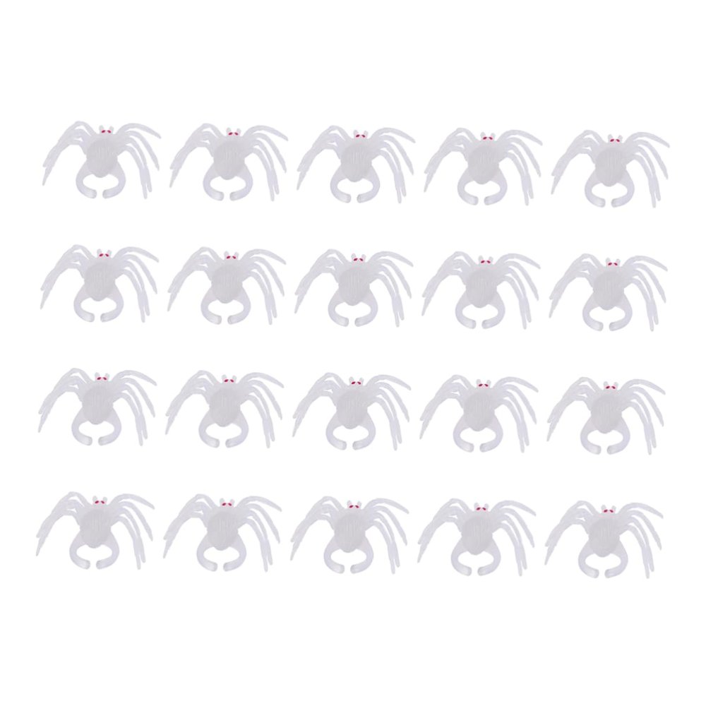 TOYANDONA 20pcs Dark Halloween Spider Plastic Party Supplies for Decorations Creative Plaything for Spooky Celebrations and Festive Gatherings