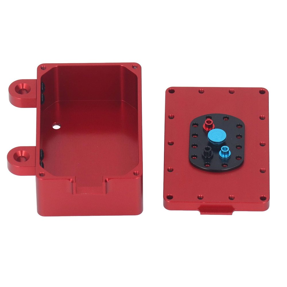 ANGGREK RC Receiver Box, Easy Installation, Sturdy and, Sealed RC Crawler Car Receiver Box, Easy for Upgrades (Red)
