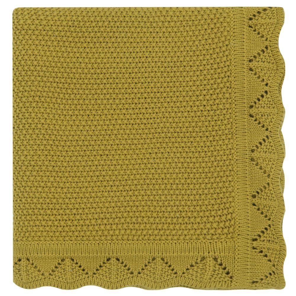 100% Cotton Knitted Baby Blankets for Boys & Girls | Cotton Warm Cuddle Stroller Swaddling Crib Blanket for 0-2 Years | 40" x 31" Inches