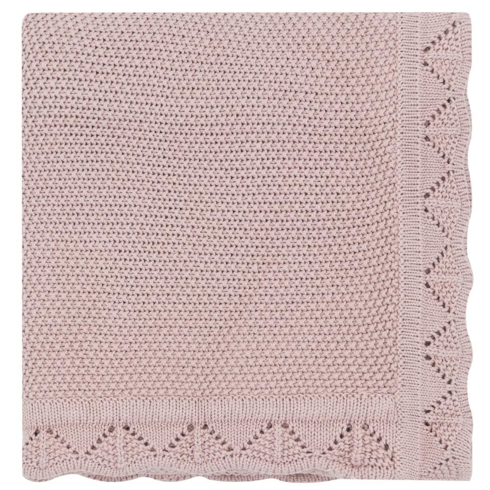 100% Cotton Knitted Baby Blankets for Boys & Girls | Cotton Warm Cuddle Stroller Swaddling Crib Blanket for 0-2 Years | 40" x 31" Inches