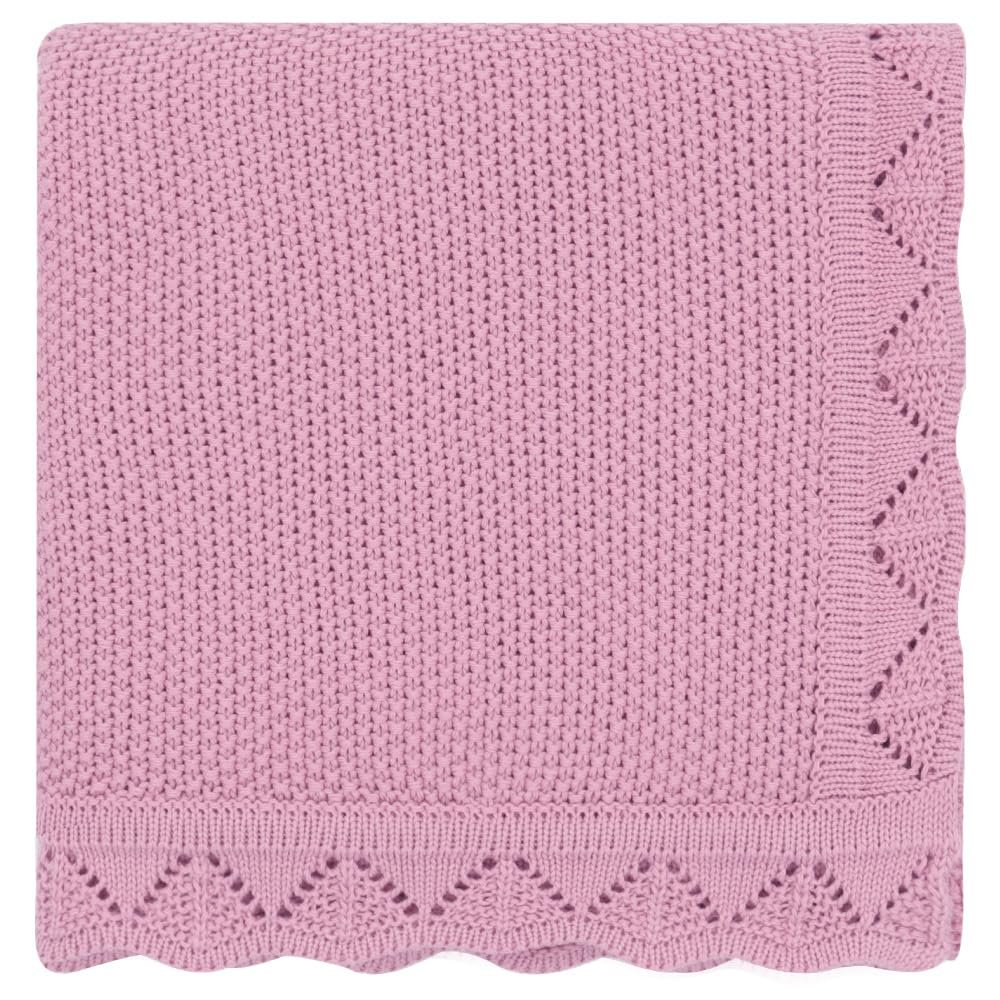 100% Cotton Knitted Baby Blankets for Boys & Girls | Cotton Warm Cuddle Stroller Swaddling Crib Blanket for 0-2 Years | 40" x 31" Inches