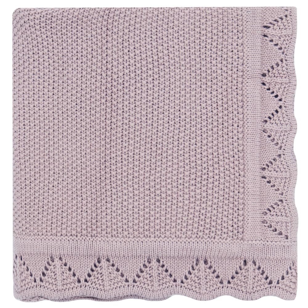 100% Cotton Knitted Baby Blankets for Boys & Girls | Cotton Warm Cuddle Stroller Swaddling Crib Blanket for 0-2 Years | 40" x 31" Inches