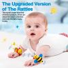 Baby Rattles Toys for 0-6 Months - Infant Toys 0-3 Month Old Baby Boy Girl Gifts Set with Teething and Wrist Socks Rattle Infant Newborn Sensory Toy Easter Basket Stuffers view 3