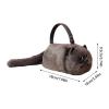 Adorable Plush Cat Bag | Soft Handcrafted Cat Hand Bag with Puffy Eyes | Fun and Functional Stuffed Animal Bag for Women | Perfect Plush Cat-Shaped Purse for Everyday Use view 2