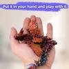 Flavery 3D Printed Flying Dragon in Egg - Tricolor Egg with 9" Flexible Winged Dragon Inside, Colorful Fidget Toy, Birthday Gift, Desk Pet Figure (Red Gold Blue) view 3