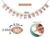 1st Birthday Football Banner - 12 Months Photo Decoration, Flag Banner, Milestone Wreath view 2