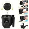 2-in-1 Walker Cup Holder with Phone Holder Universal Stroller Cup Holder Non-Slip Wheelchair Cup Holder 360 Rotatable Drink Holder Fits Most Cups  (Black) view 2