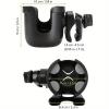 2-in-1 Walker Cup Holder with Phone Holder Universal Stroller Cup Holder Non-Slip Wheelchair Cup Holder 360 Rotatable Drink Holder Fits Most Cups  (Black) view 4