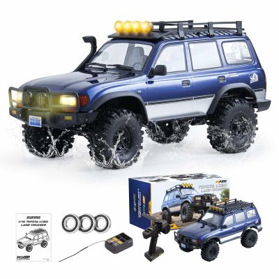 BEEZRC FMS 1/10 RC Crawler FCX10 Land Cruiser LC80 PRO RS Toyota Licensed,Upgraded Motor 3541-KV2100, New Gearbox, 4WD Off-Road RC Rock Truck, 2.4GHz Hobby Grade Remote Control Car for Adults RS