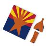 EWRFSG Arizona State Flag Baby Newborn Receiving Blanket with Matching Headband and Beanie Set Nursery Swaddle Wrap view 2