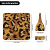 Lbdrdy Rose Gold Glitter Ombre Leopard Pattern Newborn Swaddle Blanket Set with Headband and Beanie Hat Baby Receiving Nursery Blankets with Bow Sets for Baby Shower Photograph view 4