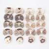 10 Pairs Cute Bow Hair Ties,Brown Series Hair Bands Hair Elastics,Fabric Soft Hair Ties No Damage Ponytail Holders,Small Hair Ties Hair Accessories for Infants Toddlers Kids Teens view 2