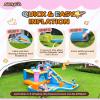 AirMyfun Bounce House Inflatable Wtaer Slide, Bounce House for Big Kids 8-12 Bouncer Ice Cream Theme, with Water Gun and Ball Pit view 3