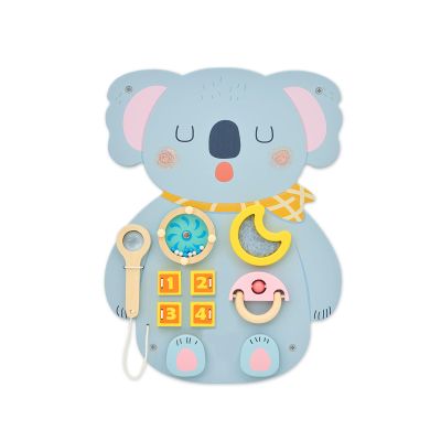 Monlurd Wooden Koala Sensory Wall Toy, Busy Board for Toddlers, Montessori Sensory Wall Panel for Kids, Ideal for Classroom, Playroom & Daycare, Wall Activity Board