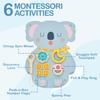 Monlurd Wooden Koala Sensory Wall Toy, Busy Board for Toddlers, Montessori Sensory Wall Panel for Kids, Ideal for Classroom, Playroom & Daycare, Wall Activity Board view 3