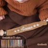 Personalized Bohemian Pacifier Clip Embroidered with Name is The Perfect Newborn Gift Made from eco-Friendly Bamboo! (Orange) view 2