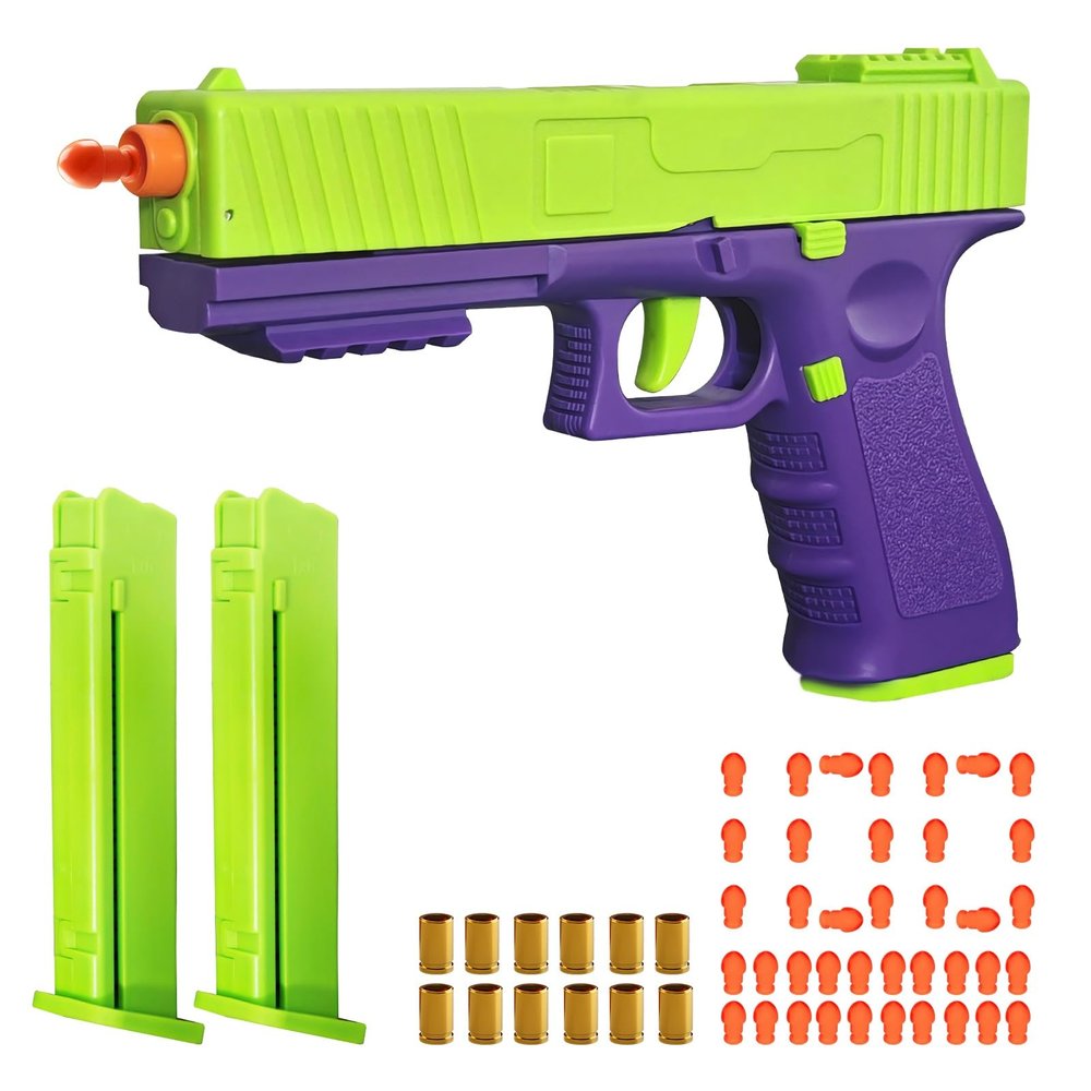Toy Gun Pistol,Toy Guns with Shell Ejecting, Mechanical Automatic Toy Guns for Boys - Sturdy Toy Gun Gift Box Gift Box for Christmas Birthday for Boys Girls Adults Age 3+