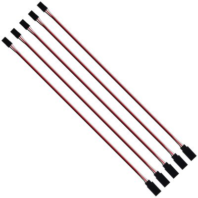 Nvwadayu 3-Pin Servo Extension Wire Lead Female to Male, JR Plug Connector, RC Servo Extension Wire Connectors, Remote Control Parts for RC Car Drone Quadcopter Aircraft ETC. (30cm-5pcs)