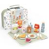 SPEEDY MONKEY Wooden Picnic Basket Playset  FSC Certified Pretend Play Food & Fruit Toy for Toddlers & Preschoolers, Outdoor Picnic Travel Adventure, Kitchen Role Play Set for Boys & Girls view 1