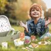 SPEEDY MONKEY Wooden Picnic Basket Playset  FSC Certified Pretend Play Food & Fruit Toy for Toddlers & Preschoolers, Outdoor Picnic Travel Adventure, Kitchen Role Play Set for Boys & Girls view 2