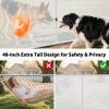 250" Extra Wide Retractable Dog Gate, Reinforced 20ft Retractable Baby Gates Extra Wide Dog Gate, 48" Extra Tall Baby Gate Retractable Outdoor Fence, Extra Long Pet Gate Retractable Gate Indoor, White view 4