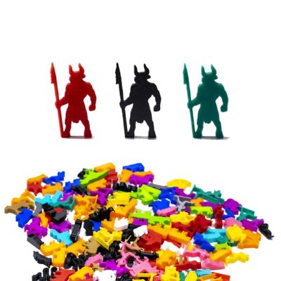 BoardGameSet 10PCS Minotaur Meeple Figures | Board Game Pieces Accessories Meeples, Pink