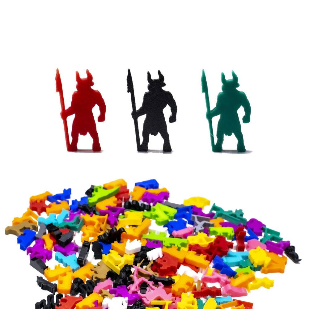 BoardGameSet 10PCS Minotaur Meeple Figures | Board Game Pieces Accessories Meeples, Pink