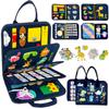 Qizfun Toddler Busy Board Montessori Toys  Sensory Busy Book, Educational Learning Travel Toy for Airplane & Car, Keeps Toddlers Entertained, Birthday Gifts for Toddler Boys Girls (Blue/P8) view 1