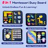 Qizfun Toddler Busy Board Montessori Toys  Sensory Busy Book, Educational Learning Travel Toy for Airplane & Car, Keeps Toddlers Entertained, Birthday Gifts for Toddler Boys Girls (Blue/P8) view 3
