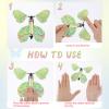 COMNICO Flying Butterfly Card, 20Pcs Rubber Band Wind Up Flying Butterfly Surprise Paper Butterflies in The Book Make Your Own Magic Butterfly Halloween Xmas Surprise Gift (Colorful) view 4