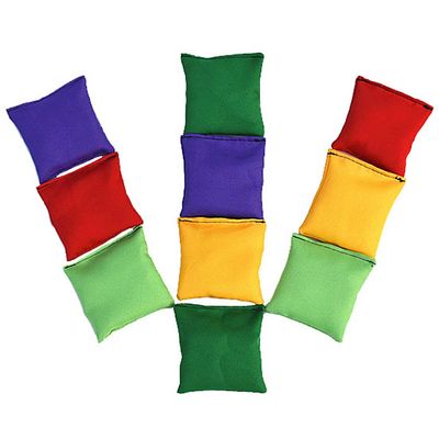 Sunisfa Nylon Bean Bags, Robust Woolen Materials, for Hand Eye Coordination Exercise, Fun Outdoor Games, 10Pcs 5x5cm Nylon Bean Bags for All Ages, 2 Colors (Colorful)