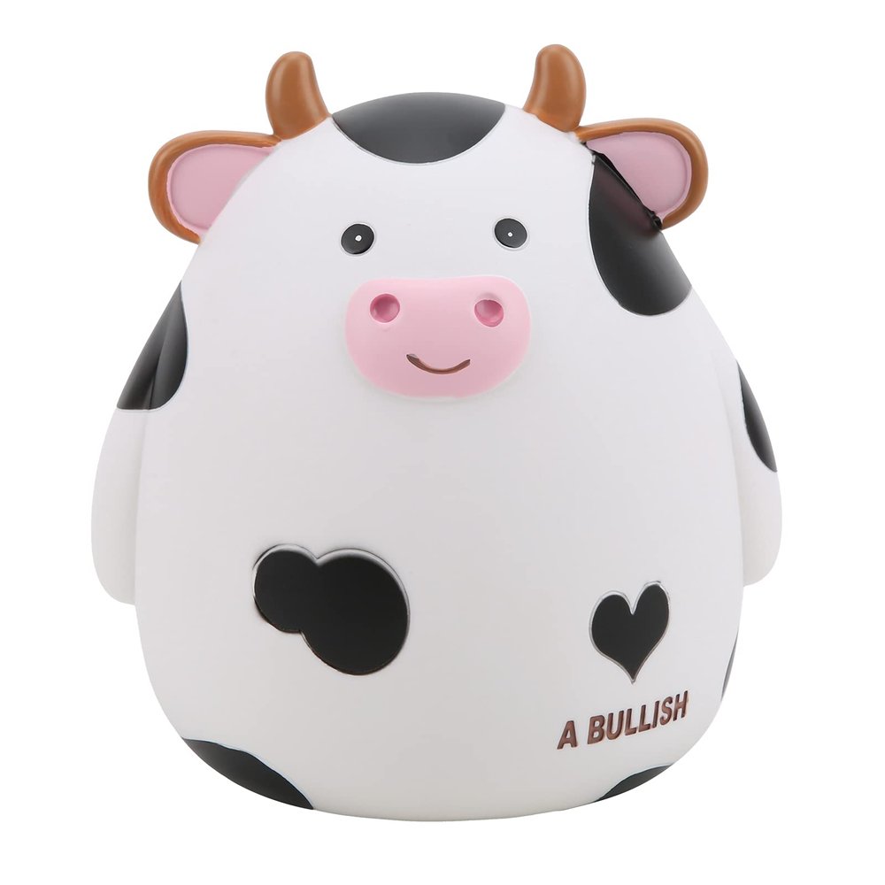 Cow Piggy Bank,Money Bank,Cute Bank Large Piggy Banks,Plastic Animal Banks Birthday for Boys Girls,Adult Saving Boxes Home Decoration, Cute Animal Money Bank
