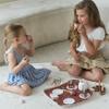 SPEEDY MONKEY Birthday Tea Set for Kids  FSC Wooden Pretend Play Tea Party & Food Set with Teapot, Cups, Cake & Tea Bag  Toddler Girls Imaginative Role Play Kitchen Toy  Colorful Gift for Dollhouse view 2