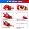 Cyangiwy Spider Web Shooters Gloves Superheroes Long-Range Launcher Toys Children Educational Toys, Funny Party Cosplay Gift for Kids (Red) Cheap Cool Stuff Gifts for Age 8-12 Years Old view 2