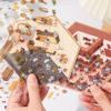 4 Sets DIY 3D House Stickers, Fun DIY Stickers Scene Make Your Own Mini Room Scenes, DIY Cozy Little Home House Scene Stickers Quiet Book, Cute Cartoon Sticker Scenes for Adult (4) view 3