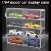 1/64 Diecast Car Display Case, 1 64 Scale Car Model Storage Case with 8 Storage Space 1:64 Acrylic Car Model Box (1, Square) view 2
