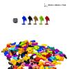 BoardGameSet 50PCS Karate Fighter Meeple | Board Game Pieces Accessories Meeples, Silver view 2