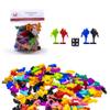 BoardGameSet 50PCS Karate Fighter Meeple | Board Game Pieces Accessories Meeples, Silver view 3