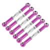 TOBBOMEY 6pcs Adjustable Pull Rod Aluminum Turnbuckle Rod Linkage Precision Machined for Rc Car Linkage Replacement for Hobby Rc Trucks Easy to Install view 1