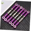 TOBBOMEY 6pcs Adjustable Pull Rod Aluminum Turnbuckle Rod Linkage Precision Machined for Rc Car Linkage Replacement for Hobby Rc Trucks Easy to Install view 3