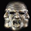Amonkky Resin Three Sided Person Mask Halloween Role Playing Mask Halloween Masquerade Costume Props. (Coppery) view 1