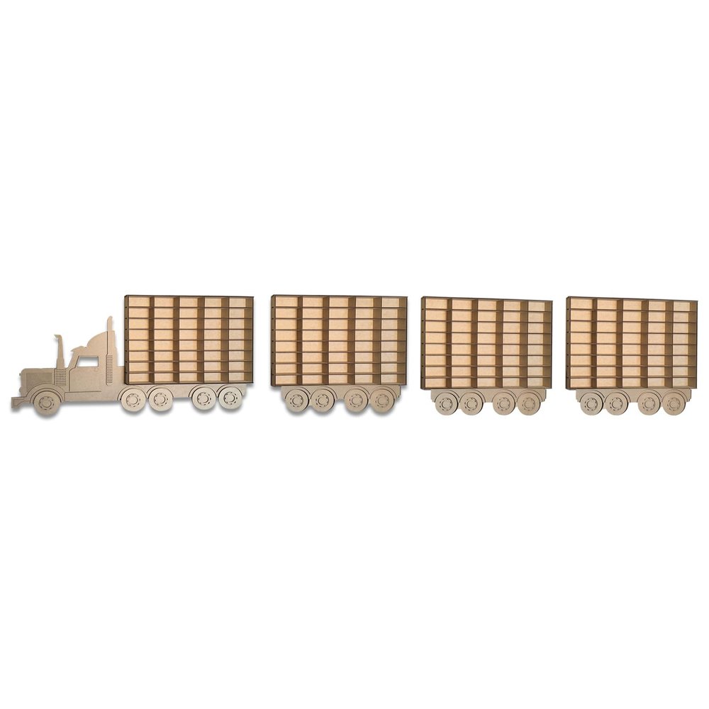 Alejandro Cortes Wooden MDF Toy Car Storage 1/64 Display Case Shelf Storage Organizer for Diecast Version Truck - (Model car Display case, Easy Hang on The Wall) (1, Big Large)