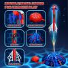 Spider Rocket Launcher for Kids, 4 Spider Rockets with Web Air Pump, Stomping Launch up Toys, Outdoor Outside Spider Toys Gifts for 3 4 5 6 7 8 9 10 Year Old Boys Girls Age 3-4 4-6 6-8 Birthday Gift view 3