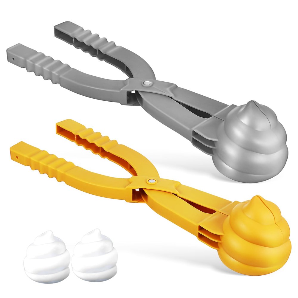 Hemoton 2pcs Makers Toys for Boys and Girls Outdoor Snow Play Long Handle Easy to Use Snow Molders for Winter Fun
