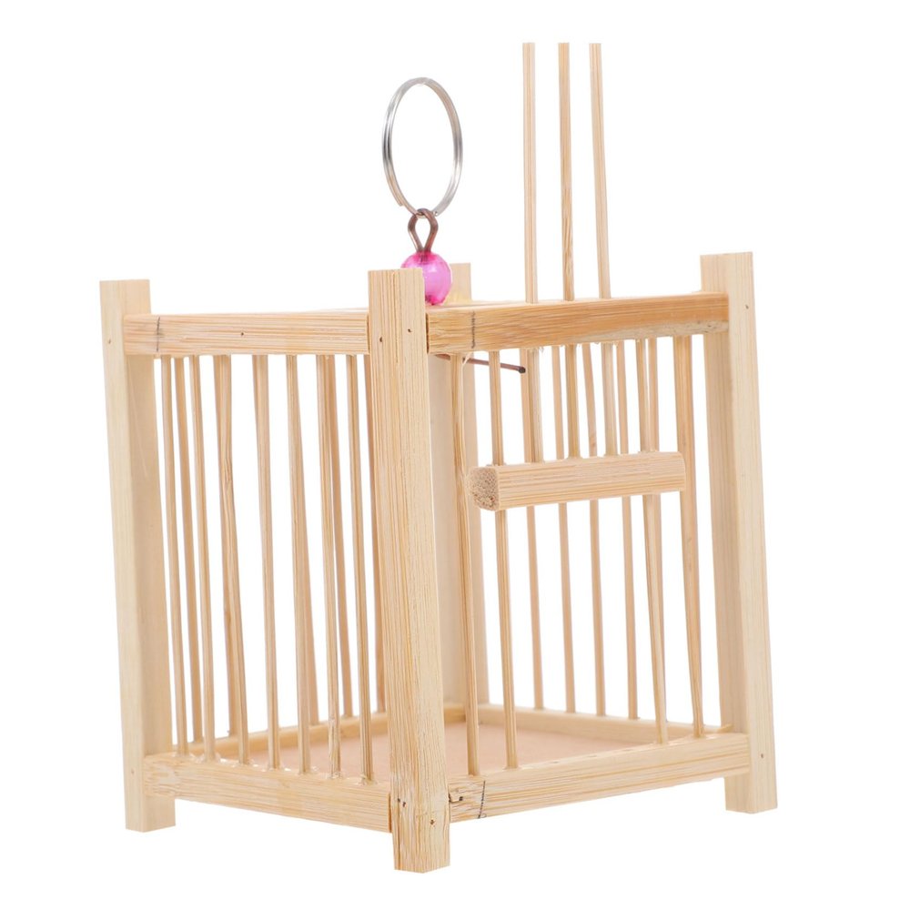 CORHAD Handcrafted Bamboo Carrier Cage Outdoor Insect Habitat for Grasshoppers Design Easy Access