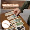 HOLIDYOYO Wooden Trading Card Holder Card Display Stand for Semi Rigid Gaming Rack view 2