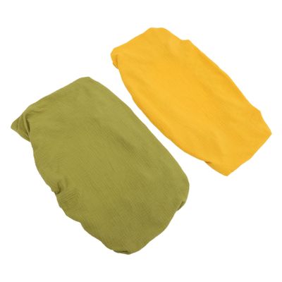 SHOWERORO 2Pcs Washable Changing Pad Covers with Elastic Fit Removable Cotton Gauze for Diaper Changing Table Breathable and Soft Replacement Covers Army Green for Nursery